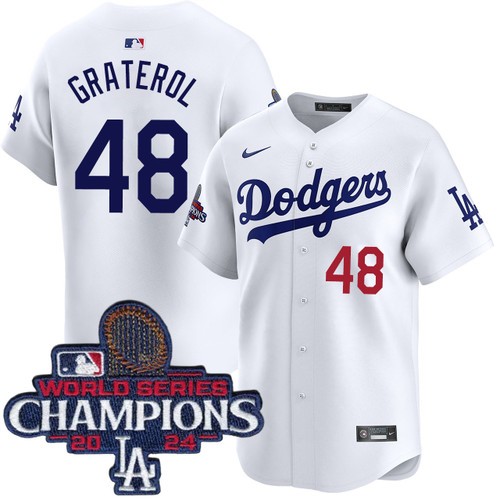 Youth Brusdar Graterol Los Angeles Dodgers Nike Home White Limited World Series Champions Jersey