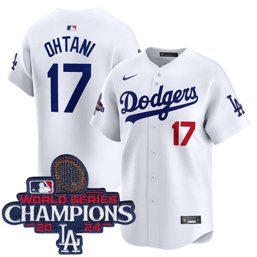 Youth Shohei Ohtani Los Angeles Dodgers Nike Home White Limited World Series Champions Jersey by NIKE