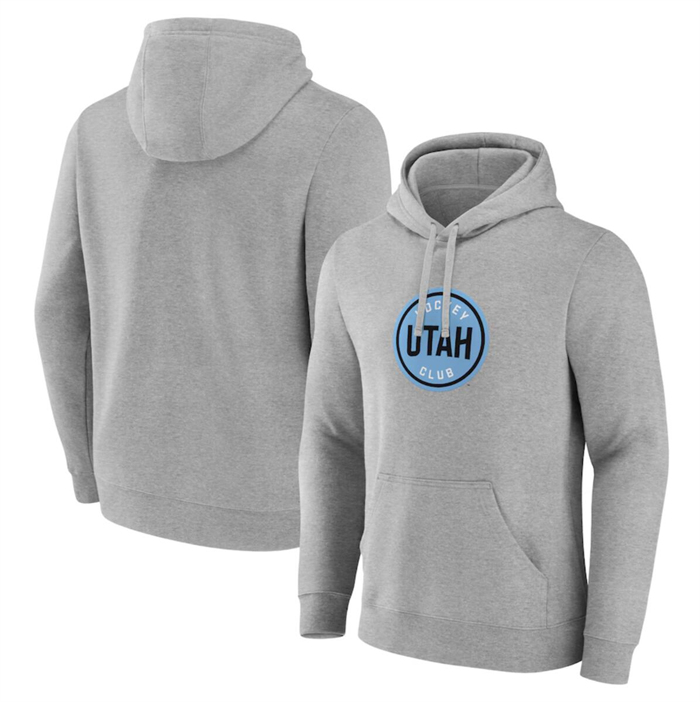 Men's Utah Hockey Club Heather Draft Logo Pullover Hoodie