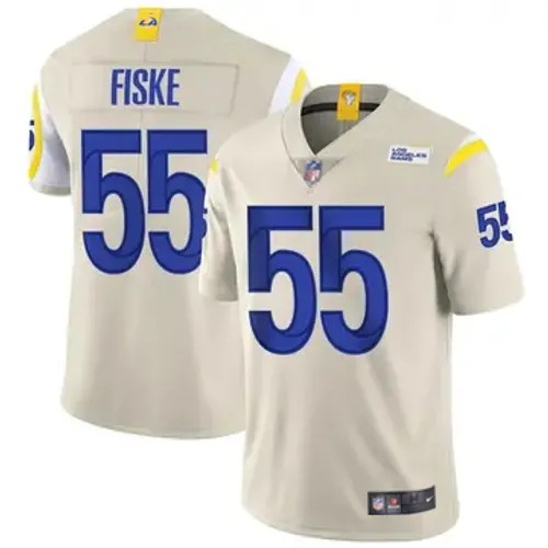 Men's Los Angeles Rams #55 Braden Fiske Vapor Limited Bone Stitched Football Jersey