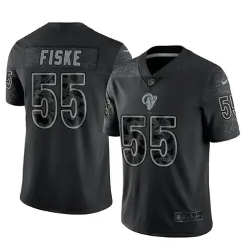 Men's Los Angeles Rams #55 Braden Fiske Vapor Limited Reflective Black Stitched Football Jersey