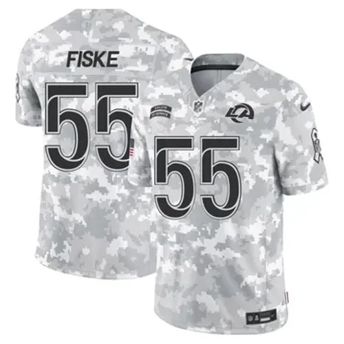 Youth Los Angeles Rams #55 Braden Fiske Vapor Limited 2024 Salute to Service Arctic Camo Stitched Football Jersey