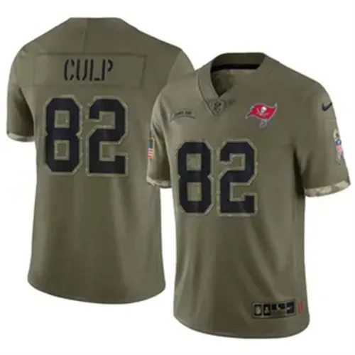 Men's Tampa Bay Buccaneers Nike #82 Devin Culp Vapor Limited 2022 Salute to Service Olive Stitched NFL Jersey