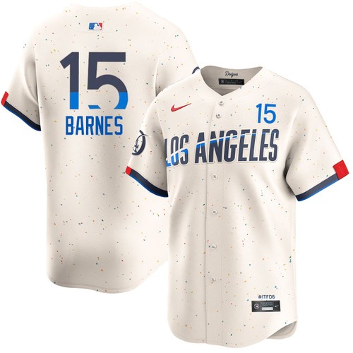 Men's Austin Barnes Los Angeles Dodgers Nike Cream 2024 City Connect Limited Stitched MLB Jersey