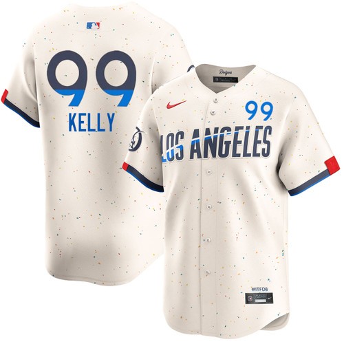 Men's Joe Kelly Los Angeles Dodgers Nike Cream 2024 City Connect Limited Stitched MLB Jersey