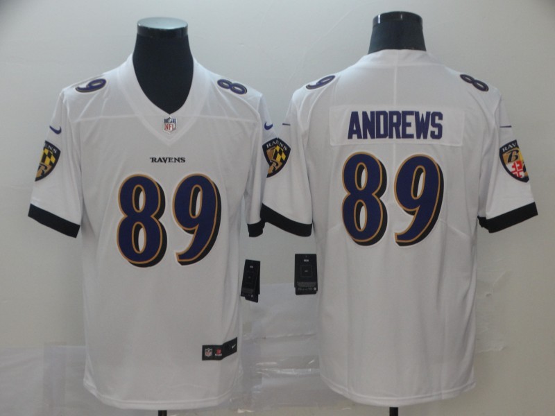 Men's Baltimore Ravens #89 Mark Andrews White Vapor Untouchable Limited NFL Jersey