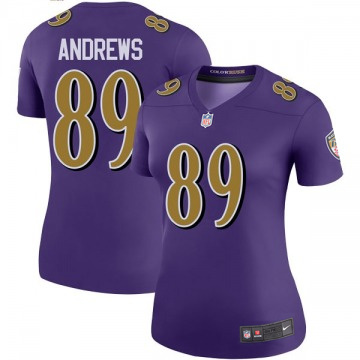 Women's Baltimore Ravens #89 Mark Andrews Color Rush Purple Vapor Untouchable Limited NFL Jersey