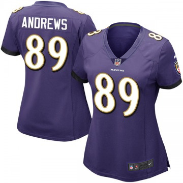 Women's Baltimore Ravens #89 Mark Andrews Purple Vapor Untouchable Limited NFL Jersey