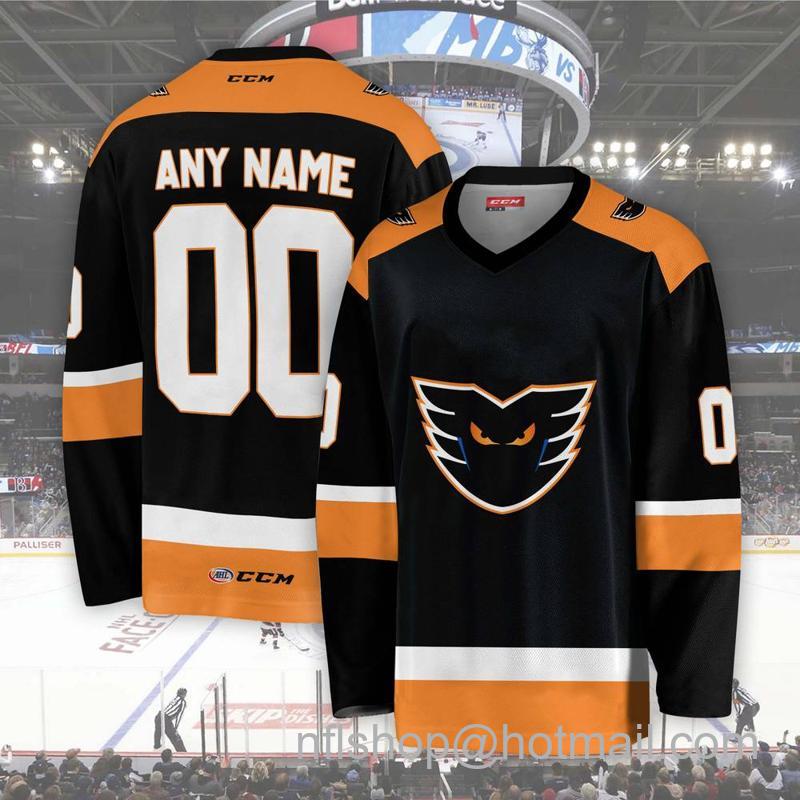 Men's Youth Customized Lehigh Valley Phantoms AHL Black CCM Hockey Stitched Jersey