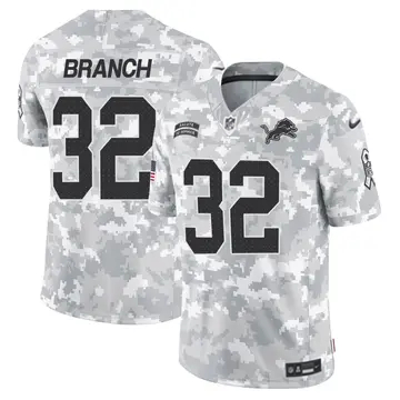 Men's Detroit Lions #32 Brian Branch Vapor Limited 2024 Salute to Service Arctic Camo Nike Stitched NFL Jersey