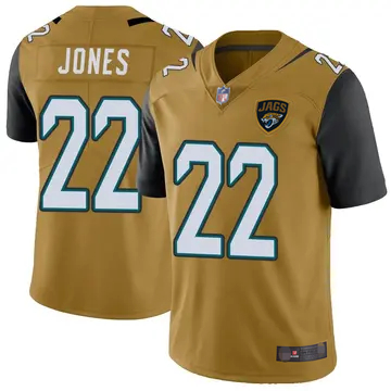 Youth Jacksonville Jaguars #22 Jarrian Jones Vapor Limited Color Rush Gold Nike Stitched NFL Jersey