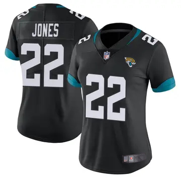 Women's Jacksonville Jaguars #22 Jarrian Jones Vapor Limited Black Nike Stitched NFL Jersey