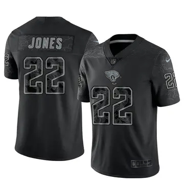 Men's Jacksonville Jaguars #22 Jarrian Jones Vapor Limited Reflective Black Nike Stitched NFL Jersey