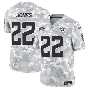 Men's Jacksonville Jaguars #22 Jarrian Jones Vapor Limited 2024 Salute to Service Arctic Camo Nike Stitched NFL Jersey