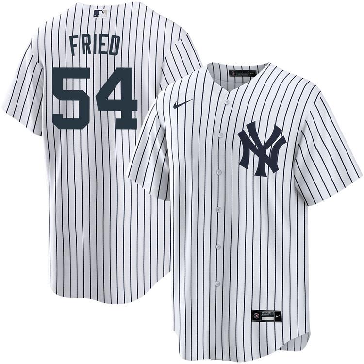 Youth New York Yankees #54 Max Fried Home White Stitched Cool Base Nike Jersey