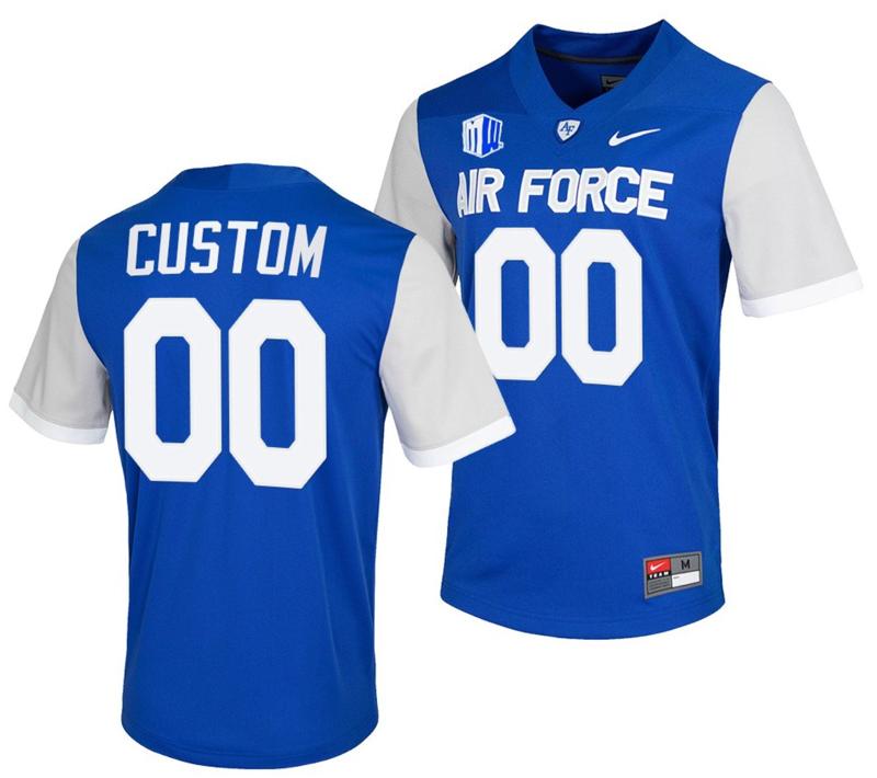 Men's Youth Nike Custom Air Force Falcons Jersey Name and Number NCAA College Football Blue