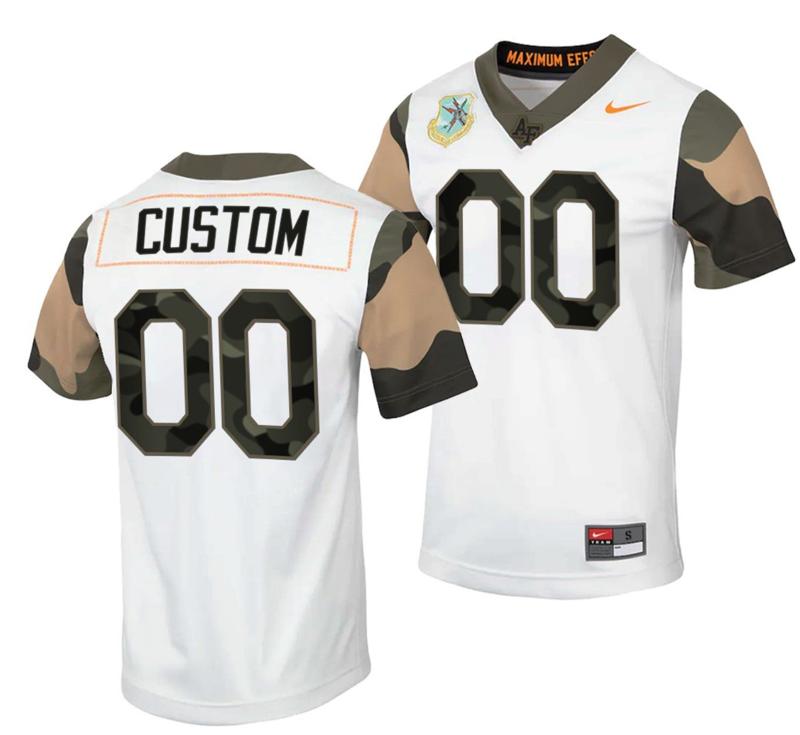 Men's Youth Nike Custom Air Force Falcons Jersey Name and Number NCAA College Football Special White