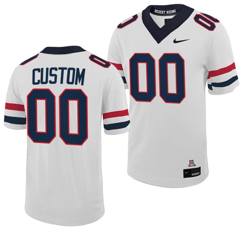 Men's Youth Nike Custom Arizona Wildcats Jersey Name and Number NCAA College Football Untouchable White