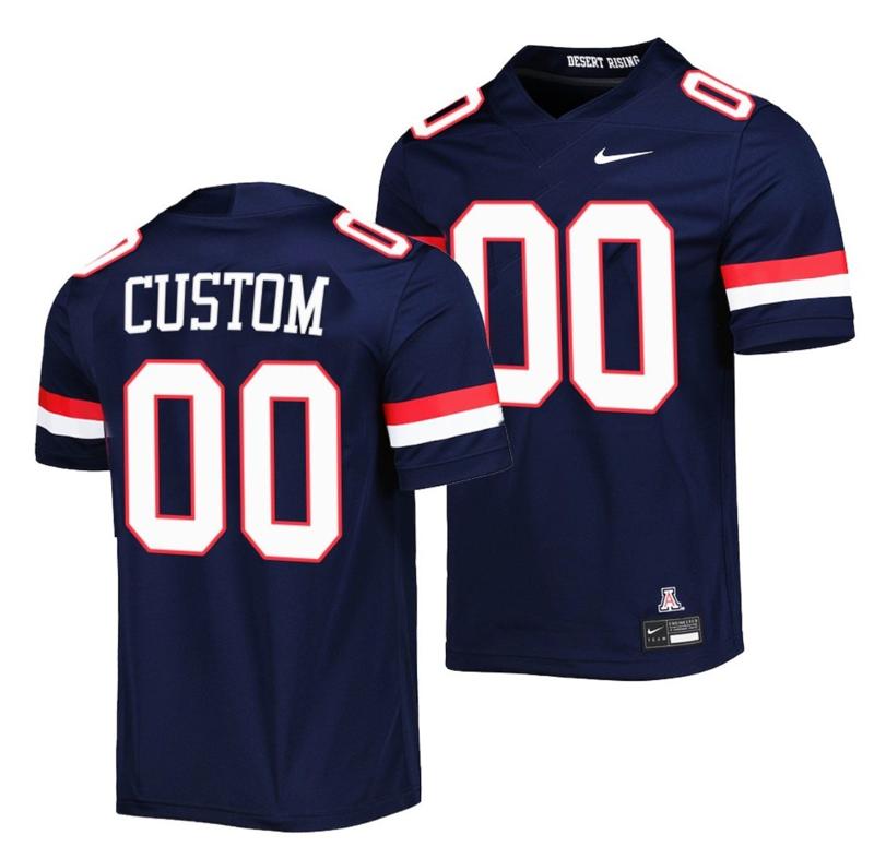 Men's Youth Nike Custom Arizona Wildcats Jersey Name and Number NCAA College Football Untouchable Navy