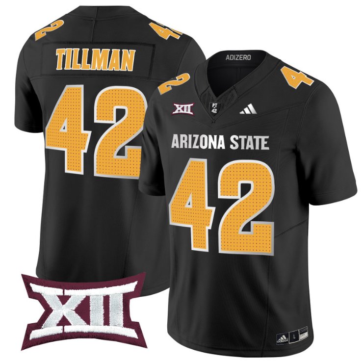 Men's Adidas Pat Tillman Jersey #42 Arizona State Sun Devils 2024 Vapor Limited Black