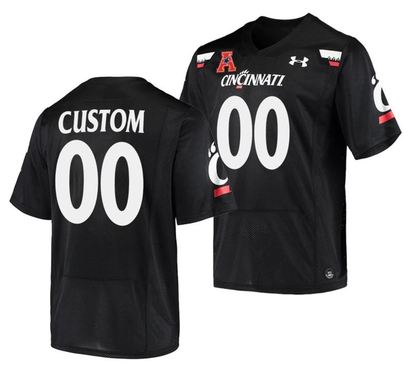 Men's Custom Cincinnati Bearcats Jersey Name and Number NCAA College Football Black Alumni