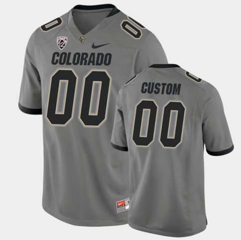 Men's Nike Custom Colorado Buffaloes Jersey Name and Number NCAA College Football Gray