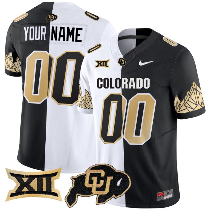 Men's Nike Custom Colorado Buffaloes Jersey Name, Number Vapor Big 12 XII Patch Stripeout