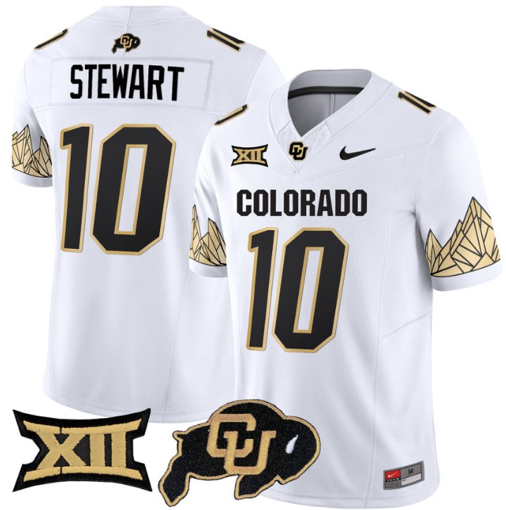 Men's Nike Kordell Stewart Jersey #10 Colorado Buffaloes Vapor Limited Football White