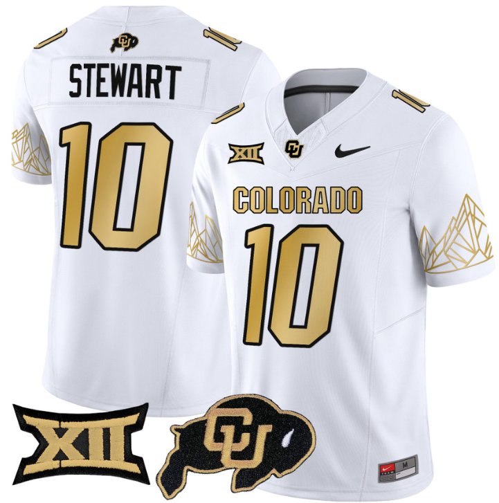 Men's Nike Kordell Stewart Jersey #10 Colorado Buffaloes Vapor Limited Football White Limited