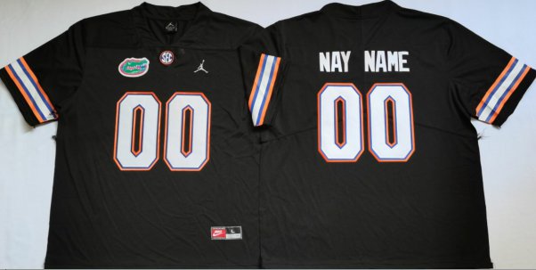 Men's Nike Custom Florida Gators Jersey Name and Number NCAA College Football Black