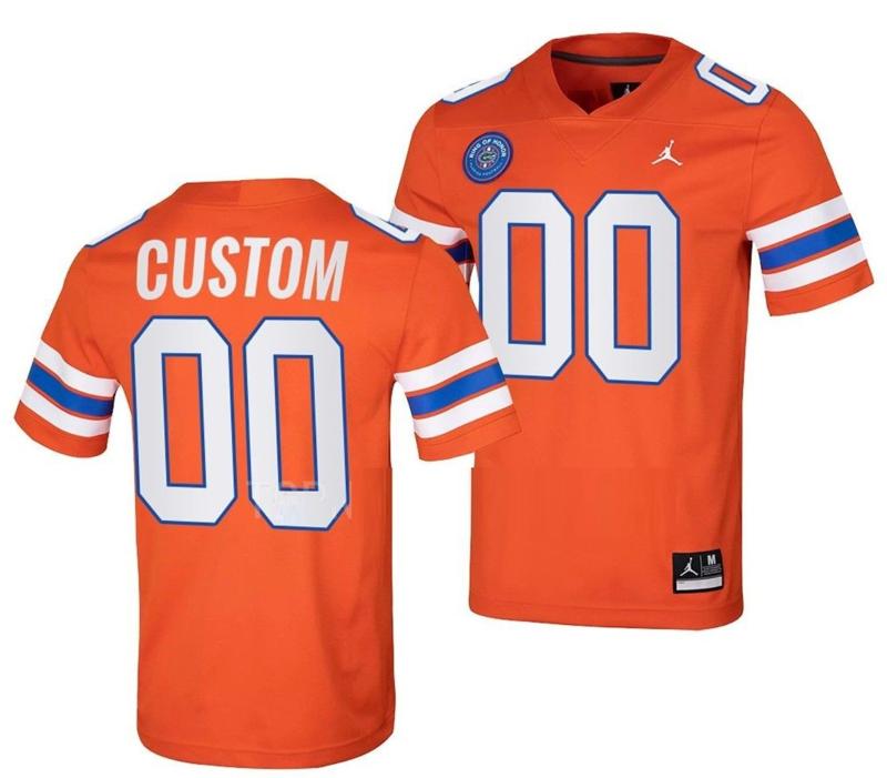 Men's Nike Custom Florida Gators Jersey Name and Number NCAA College Football Ring Of Honor Orange