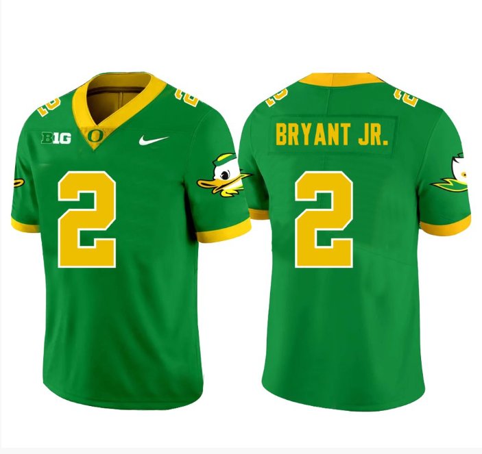 Men's Nike Gary Bryant Jr Jersey #2 Oregon Ducks Football Green