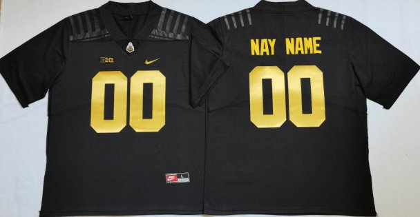 Men's Nike Custom Purdue Boilermakers Jersey Name and Number NCAA College Football Replica Black