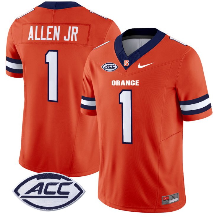 Men's Nike LeQuint Allen Jersey #1 Syracuse Orange Vapor Limited College Football Orange