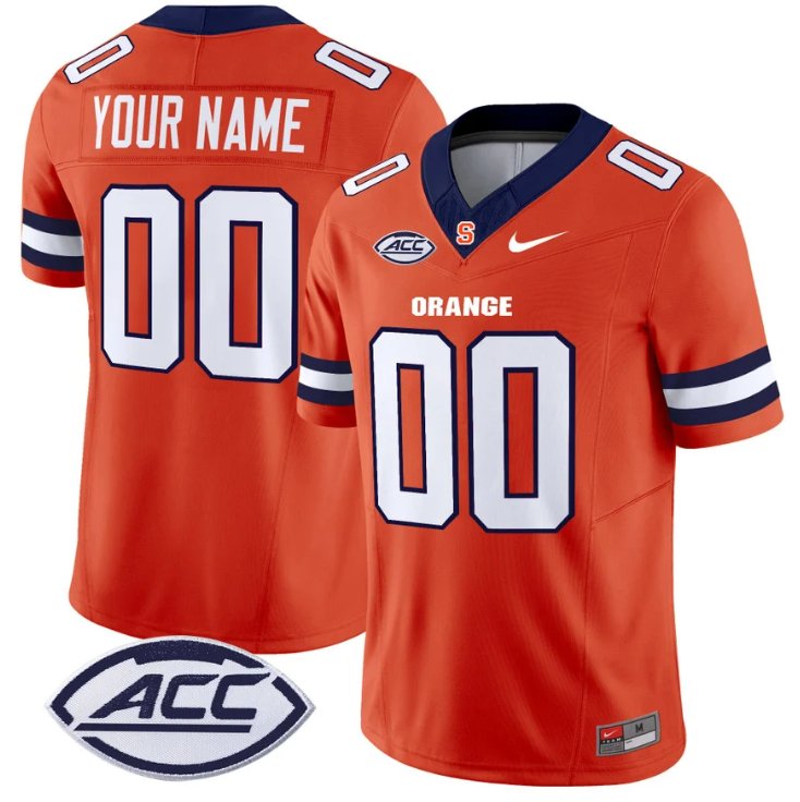 Men's Nike Custom Syracuse Orange Jersey Name and Number Vapor Limited College Football Orange