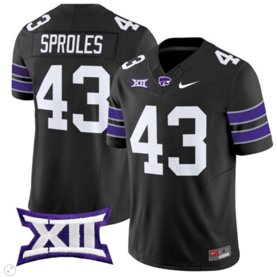 Men's Nike Darren Sproles Jersey #43 Kansas State Wildcats Vapor Limited Football Black