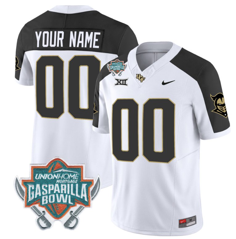 Men's Nike Custom UCF Knights Jersey Name and Number Unionhome Patch Vapor Football Stitched Inverted