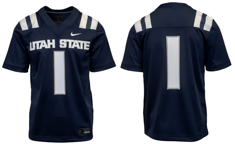 Men's Custom Utah State Aggies Nike Sideline Replica Football Jersey