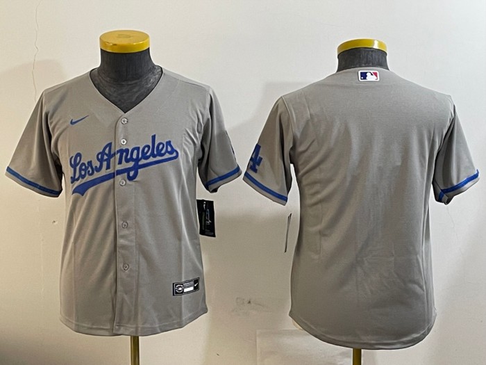 Youth Los Angeles Dodgers Blank Road Grey Nike Limited Jersey