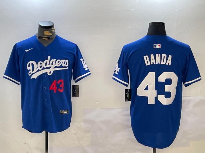 Men's Los Angeles Dodgers #43 Anthony Banda Royal Alternate Limited Stitched Baseball Jerseys