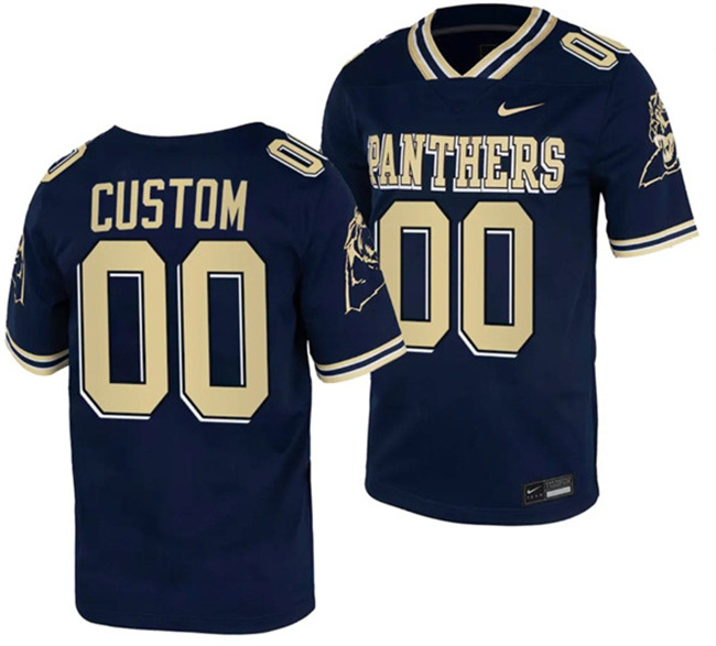 Men's Pittsburgh Panthers ACTIVE PLAYER Custom Navy College Stitched Football Jersey