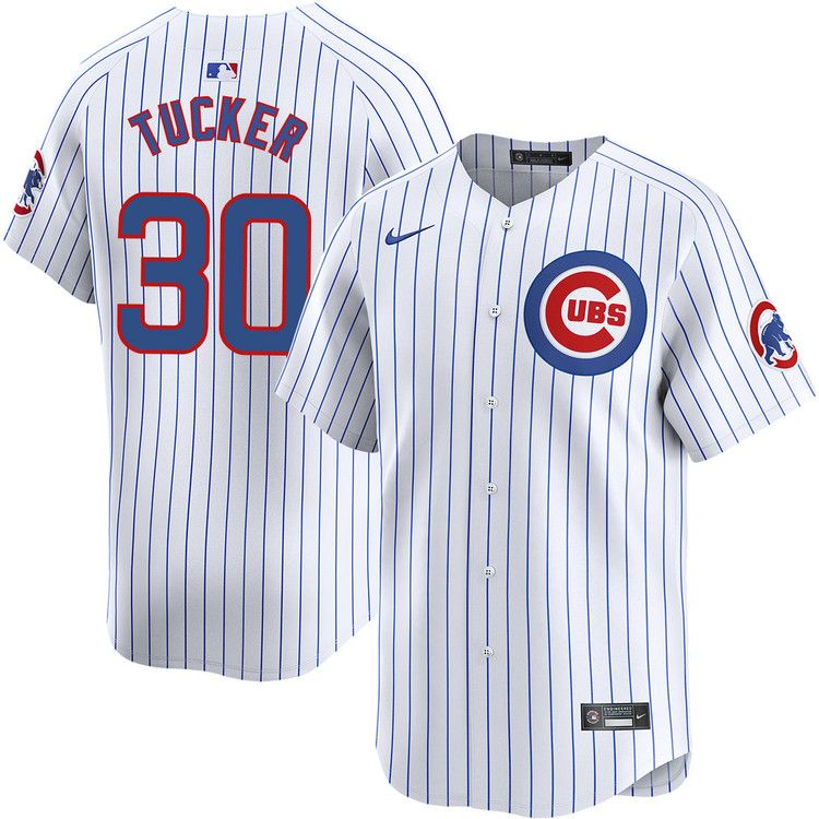 Men's Chicago Cubs #30 Kyle Tucker White Home Nike Limited Stitched MLB Jersey