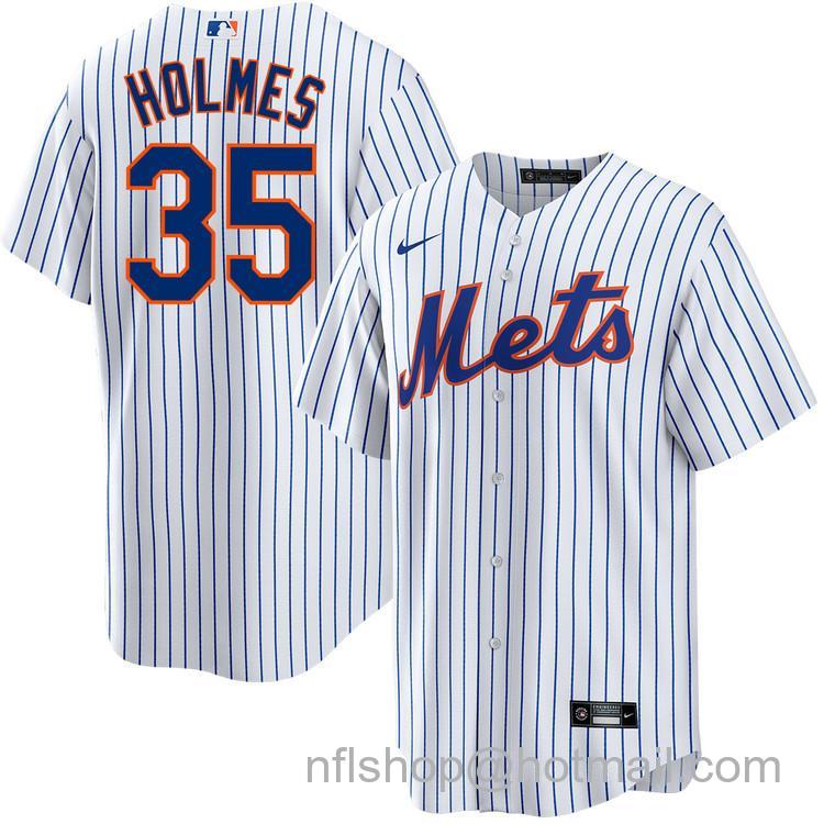 Youth New York Mets #35 Clay Holmes White Home Nike Cool Base Stitched MLB Jersey