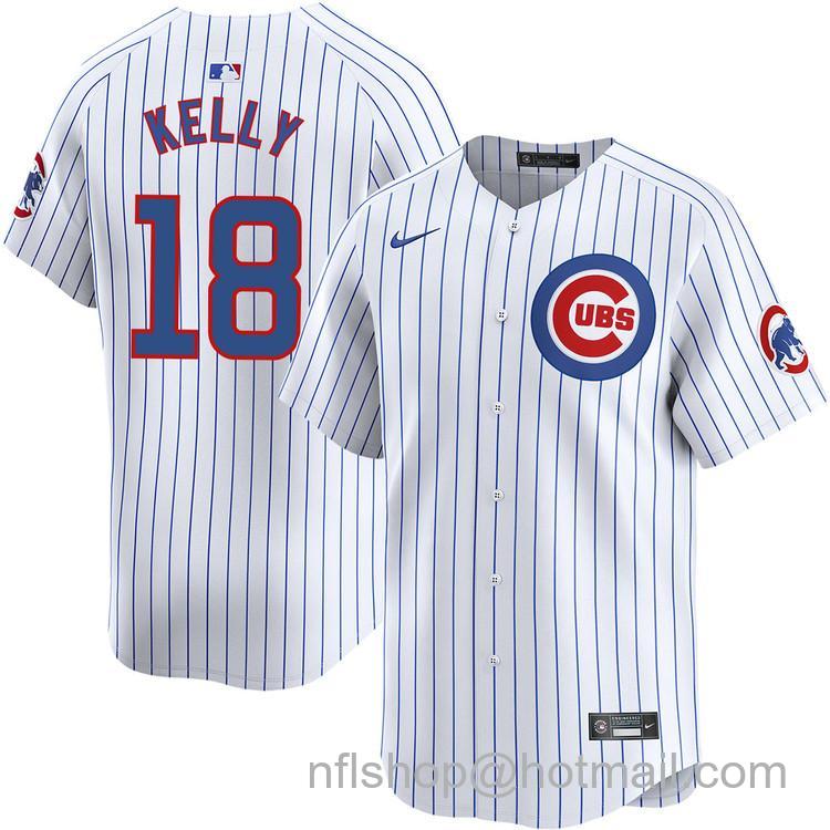 Youth Chicago Cubs #18 Carson Kelly White Home Nike Limited Stitched MLB Jersey