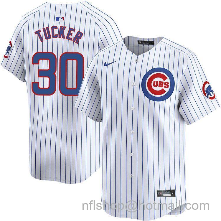 Youth Chicago Cubs #30 Kyle Tucker White Home Nike Limited Stitched MLB Jersey