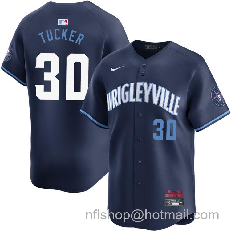 Youth Chicago Cubs #30 Kyle Tucker Navy City Connect Nike Limited Stitched MLB Jersey