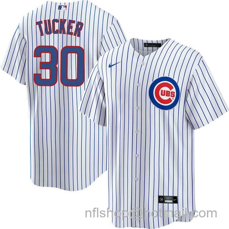 Youth Chicago Cubs #30 Kyle Tucker White Home Nike Cool Base Stitched MLB Jersey