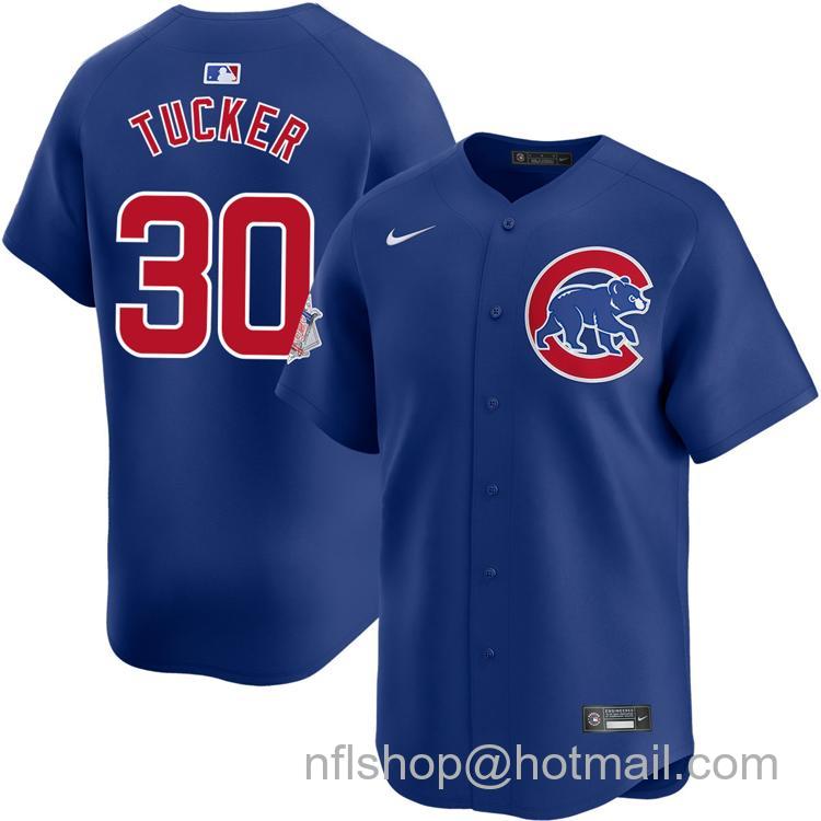 Men's Chicago Cubs #30 Kyle Tucker Royal Alternate Nike Limited Stitched MLB Jersey