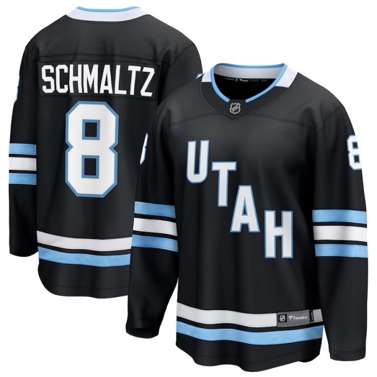 Men's Utah Hockey Club #8 Nick Schmaltz Fanatics Black Breakaway Player Jersey