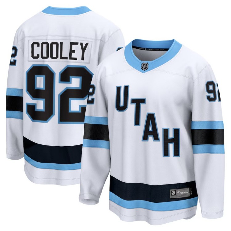 Men's Utah Hockey Club #92 Logan Cooley Fanatics White Breakaway Player Jersey